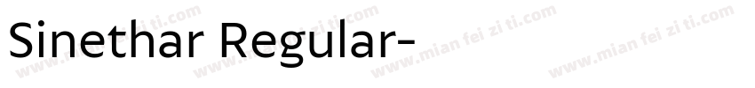 Sinethar Regular字体转换